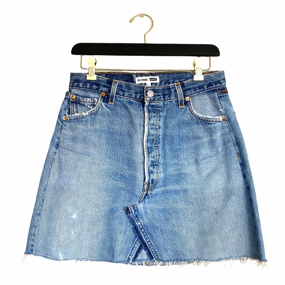 REDONE Levi's High Rise Rigid Denim Skirt